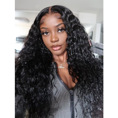 Invisi Drawstring Bye-Bye Knots 7x5 Lace Stunning Black Natural Wavy Wig 150% Destiny