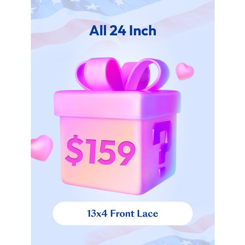 All 24 Inch 13x4 Front Lace 180%-200% Density $159 Lucky Box Value $530