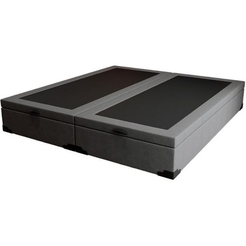 Base Para Cama Box King Martin Com Baú (47x193x203 ) Linho Cinza