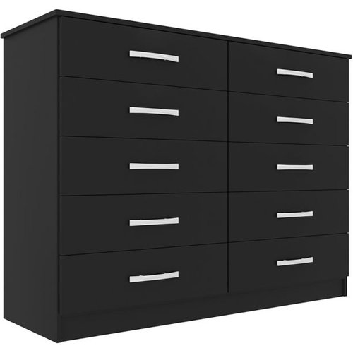 Cômoda Austin 10 Gavetas Preta