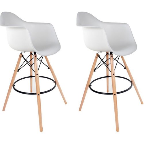 Conjunto Com 2 Banquetas Arm Branco