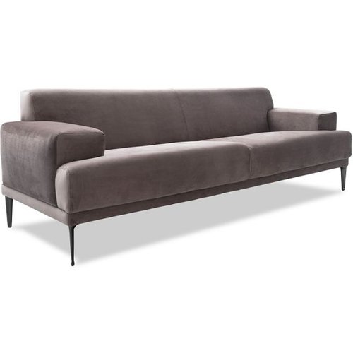 Sofá 4 Lugares Vito Veludo Cinza 250 Cm
