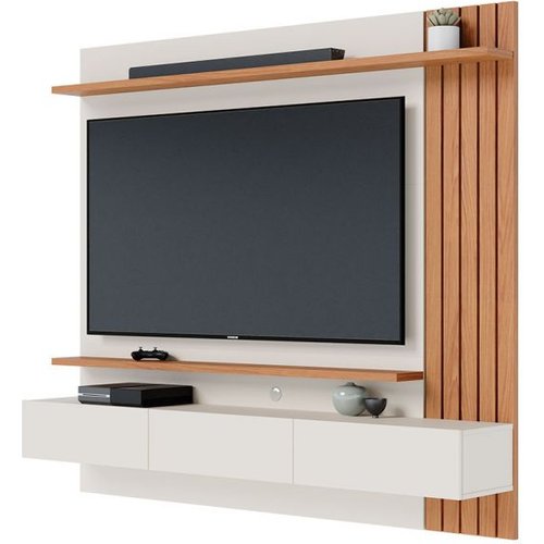 Painel De Tv Até 70 Polegadas Juriti Off White E Freijó