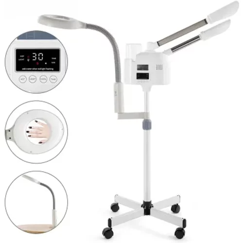UV Ozone 5X Magnifying Lamp LCD Facial Steamer
