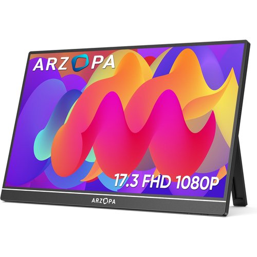 Arzopa A1M Portable Laptop Monitor / 1080P 17.3'' FHD IPS