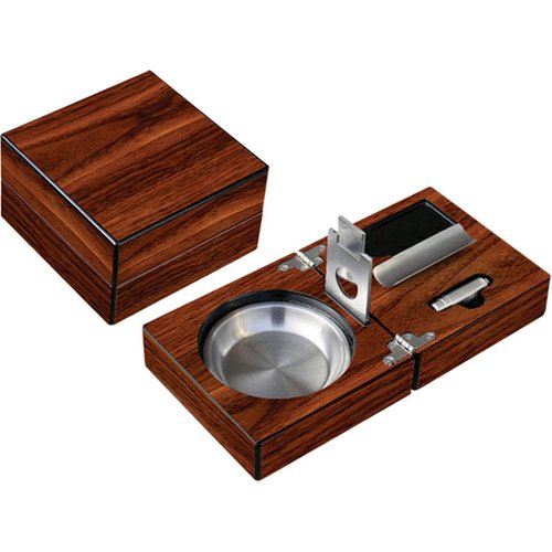 Folding Ashtray Set w/ Accessories