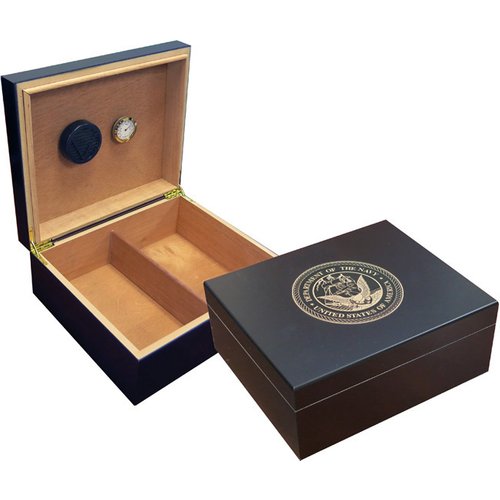 Navy Cigar Humidor (Black)