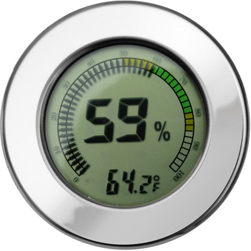 Digital Hygrometer w/ Calibration (Silver)