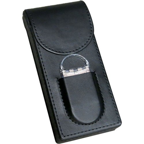 3 Cigar Leather Case w/ Cutter (Black)