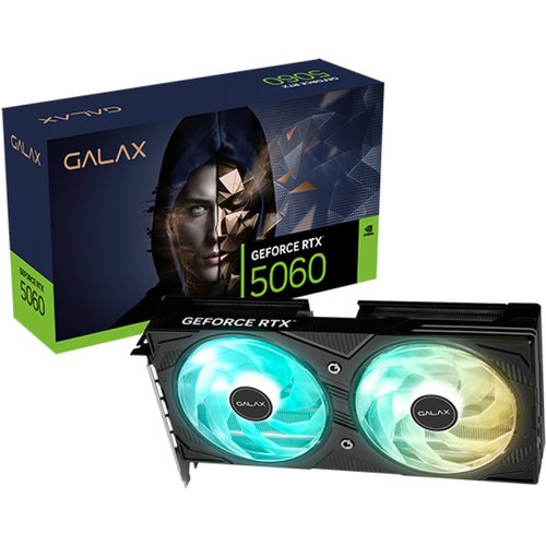 Placa de Vídeo Galax RTX 5060 EX BLACK GF 8GB GDDR7 128bits - 56NSN8MDDAEX