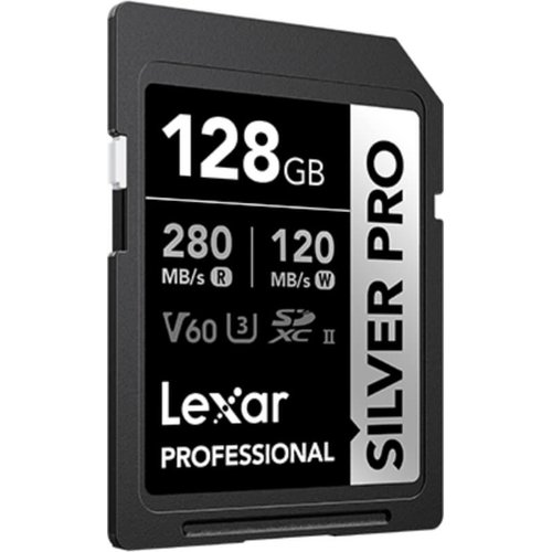 Cartão de Memória Lexar SDXC 128GB Silver Pro UHS-I Classe 10 - LSDSIPR128G-BNNNU