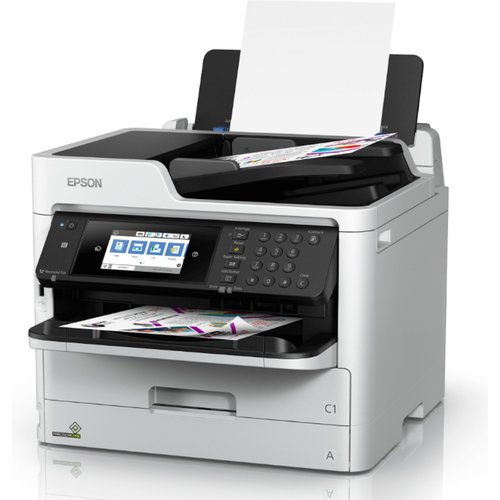 Impressora Multifuncional Epson WorkForce Pro Colorida Wi-Fi Ethernet Duplex ADF Bivolt - Branco/Preto