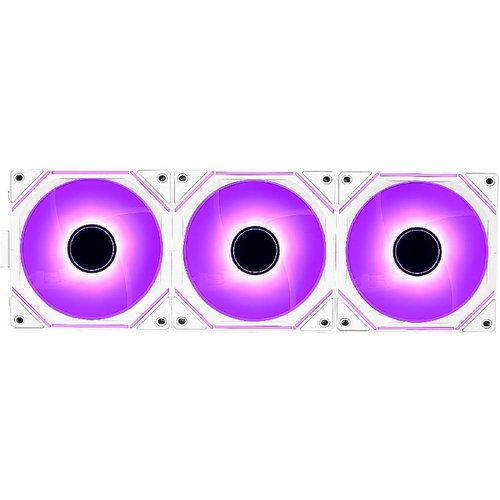 Kit C/3 Ventoinhas Rise Mode Magneto Pro 120mm ARGB Branco - RM-MAPRO-ARGB-W