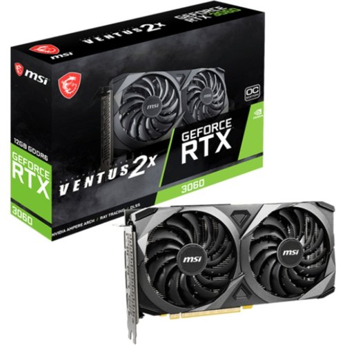 Placa de Vídeo NVIDIA MSI GeForce RTX 3060 Ventus 12GB GDDR6 192 Bits - 912-V397-856