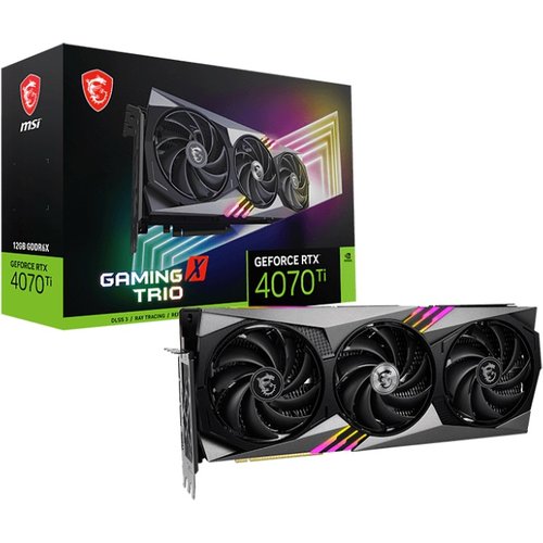 Placa de Vídeo NVIDIA MSI GeForce RTX 4070 Ti GAMING X TRIO 12GB DDR6 192 Bits - 912-V513-008