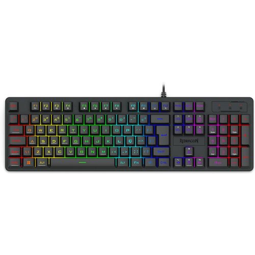 Teclado Membrana Gamer Redragon Netherbane K521-RGB C/ Fio ABNT2 Preto