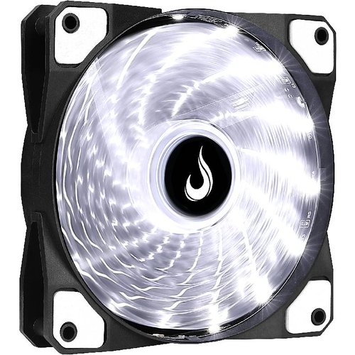 Ventoinha Rise Mode Wind W1 120mm LED Branco Preto - RM-WN-01-BW