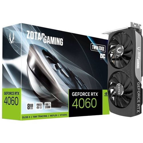Placa de Video Zotac GeForce RTX 4060 Twin Edge OC 8GB GDDR6 128 Bits - ZT-D40600H-10M
