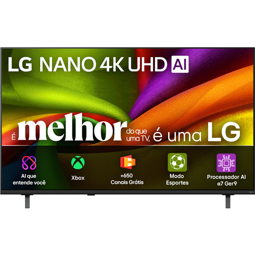 Smart TV LG NANO UHD AI 4K NU850 55 polegadas 2026 - 55NU850BPSA