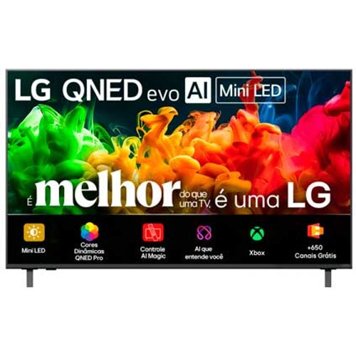 Smart TV LG QNED evo Mini LED AI 4K QNED80 75 polegadas 2026 - 75QNED80BSG