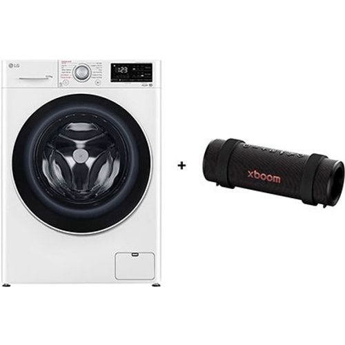 Lava e Seca LG VC5 12kg Branca 220v + Caixa de Som Bluetooth LG xboom Grab by will.i.am - East LA - CV3012W.GRAB
