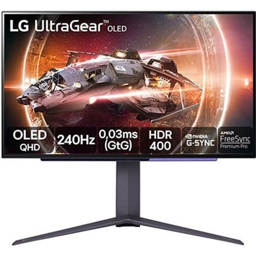 Monitor Gamer LG UltraGear OLED – Tela OLED 27”, QHD, HDR400, True black, 1.5M:1, 240Hz, 0,03ms (GtG), NVIDIA® G-SYNC® – 27GS95QE-B - 27GS95QE-B