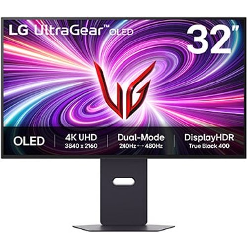 Monitor LG OLED UltraGear™ Dual Mode 32GS95UV-B 32", 480Hz FHD, 240Hz 4K, 0.03ms (GtG), NVIDIA G-SYNC, AMD FreeSync™ Premium Pro, HDR True Black 400 - 32GS95UV-B
