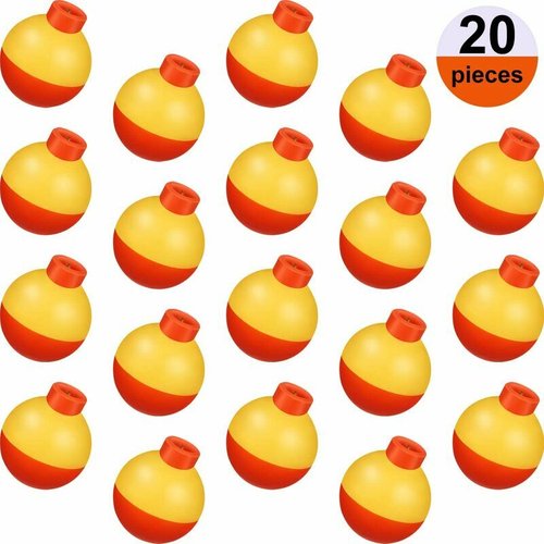 Lot 20 Flotteurs Pêche Mousse – Bouchons Truite, Carpe, Perche – Couleurs Vives & Tailles Variées