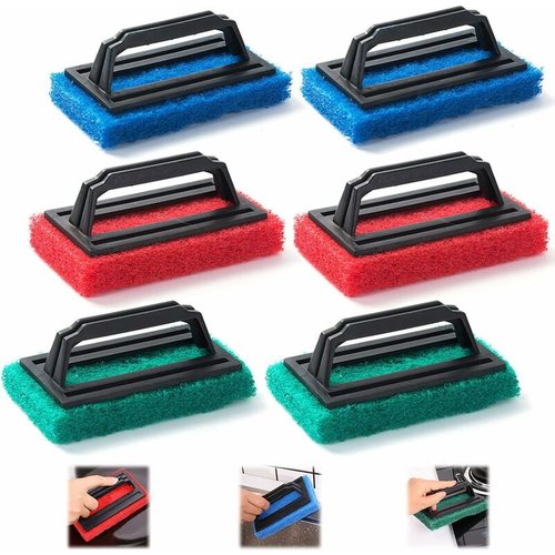 2 Brosses éponge Pour Ligne D'eau Piscine – Poignée Ergonomique – Nettoyage Doux Des Parois Et Carrelage