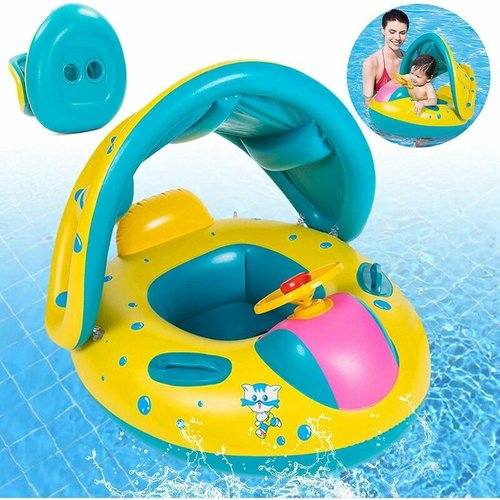 Cercle de natation pour enfants - ZGEER - Avec auvent - Rose - Convient aux enfants de 1 à 4 ans Cercle de natation pour enfants - ZGEER - Avec auvent - Rose - Convient aux enfants de 1 à 4 ans
