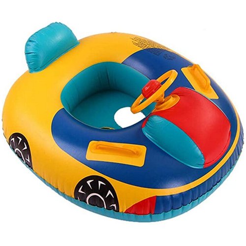 JSTHHTT Bouée Bébé Siège De Piscine Avec Volant Et Klaxon - Flotteur Anneau Natation Enfant 0-4 Ans