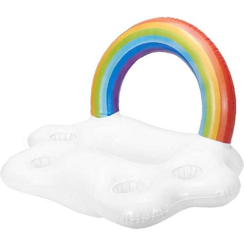 Porte-Boisson Flottant En Mousse Pour Piscine - 5 Trous, Plateau Léger Pour Fêtes Plage Spa