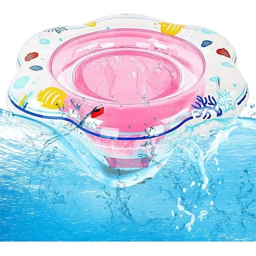 Bouée Siège Bébé Piscine Gonflable - Pour 6 à 36 Mois, PVC, Double Poignée, Motifs Animaux