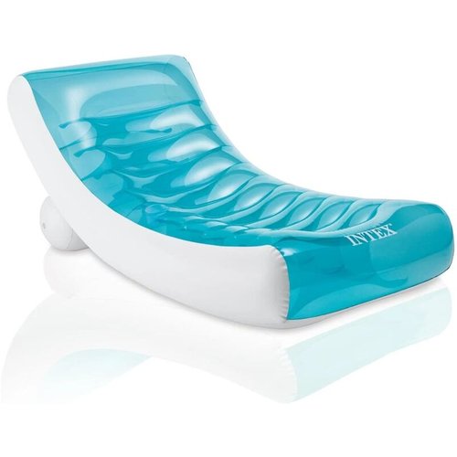 Salon Flottant Gonflable Intex - Chaise Longue Avec Ombrelle, 199x150cm, Idéal Pour Piscine, Lac Ou Mer