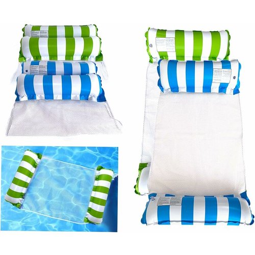 Bouées gonflables pour adultes | Hamac gonflable portable rayé 2 en 1 - Chaises de salon flottantes d'eau | pour l'eau Mer étang rivière intérieur Bouées gonflables pour adultes | Hamac gonflable portable rayé 2 en 1 - Chaises de salon flottantes d'eau | pour l'eau Mer étang rivière intérieur