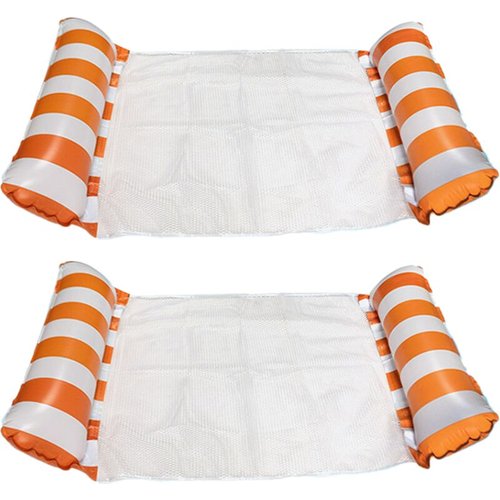 Hamac Gonflable - Flotteur Piscine 4-en-1 - Chaise Longue Aquatique - Matelas Pneumatique - Pour Adultes Et Enfants - Orange - Charge Max 200 Kg Hamac Gonflable - Flotteur Piscine 4-en-1 - Chaise Longue Aquatique - Matelas Pneumatique - Pour Adultes Et Enfants - Orange - Charge Max 200 Kg
