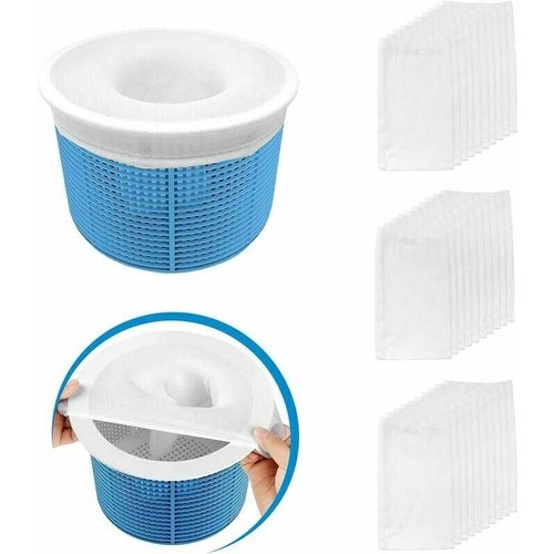 100 Chaussettes De Skimmer Pour Piscine – Taille 13x22 Cm, Nylon, Filtration Des Débris Et Protection De La Pompe