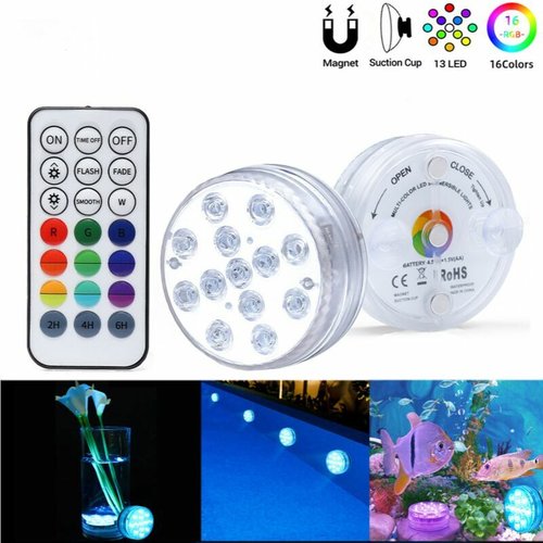 2 Lampes LED Flottantes Pour Piscine - Étanche IP68, 8 Modes De Couleur, Fonctionne Sur Piles AAA, Pour Jacuzzi, Jardin, Etc.