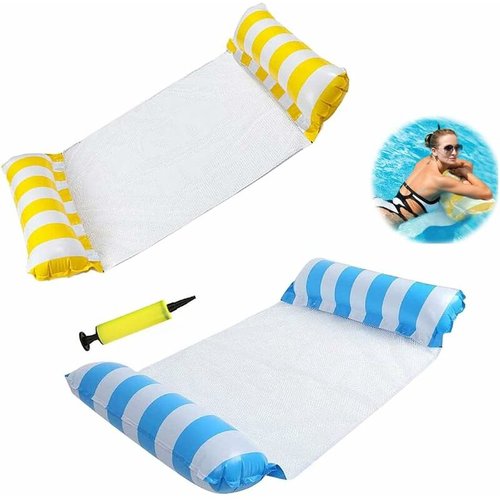 KeWin-Hamac Gonflable Piscine,Hamac Gonflable à Rayures,Matelas KeWin-Hamac Gonflable Piscine,Hamac Gonflable à Rayures,Matelas