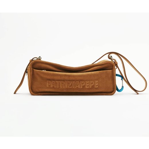 Borsa crossbody (IM)PERFECTION Patrizia Pepe in suede beige