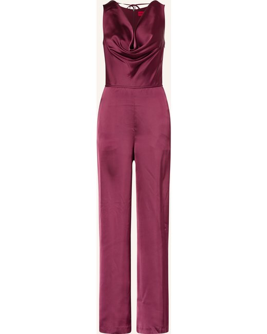 HUGO Hugo Jumpsuit Kimari Aus Satin rot