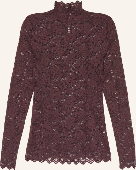 NEO NOIR Neo Noir Longsleeve Liza Aus Spitze rot