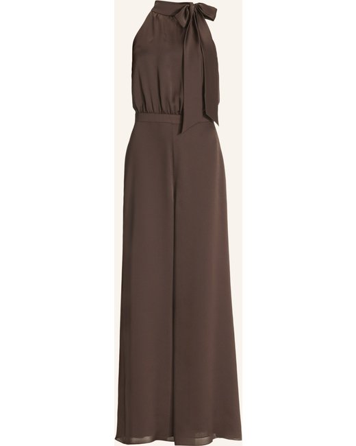 SWING Swing Jumpsuit Aus Satin Mit Schluppe braun