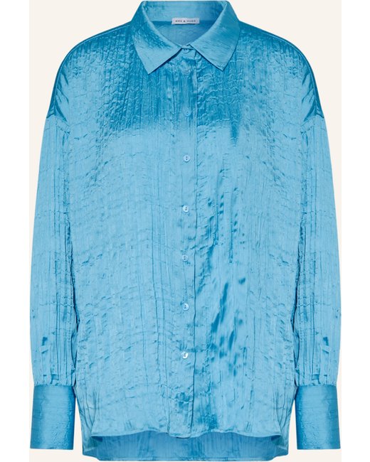 Mrs & HUGS Mrs & Hugs Hemdbluse blau