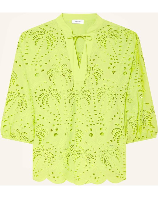 darling harbour Darling Harbour Blusenshirt Aus Lochspitze Mit 3/4-Arm gruen