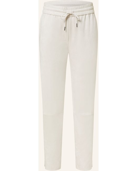 Juvia Juvia Hose Im Jogging-Stil In Lederoptik weiss