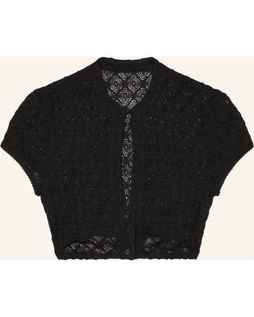 WALDORFF Waldorff Dirndlbluse Aus Spitze schwarz