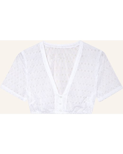 WALDORFF Waldorff Dirndlbluse Aus Spitze weiss