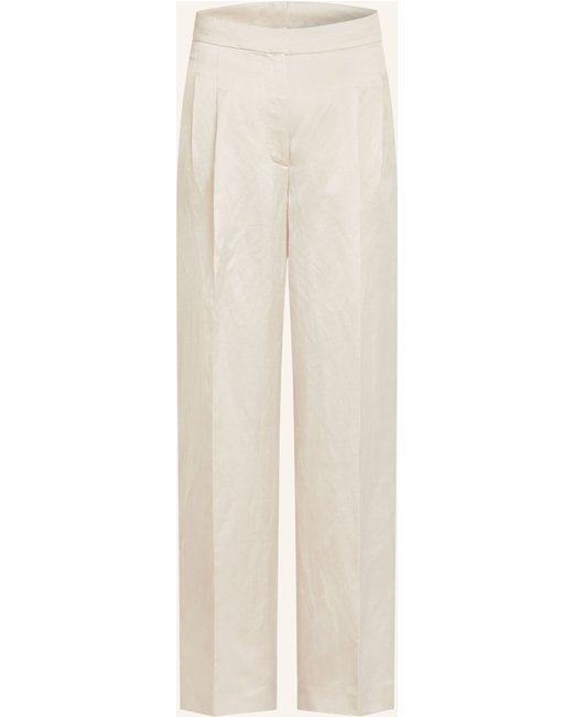 IRIS von ARNIM Iris Von Arnim Satinhose Lainie Mit Leinen beige