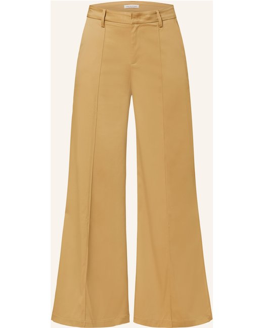 Mrs & HUGS Mrs & Hugs Marlenehose Aus Satin gold